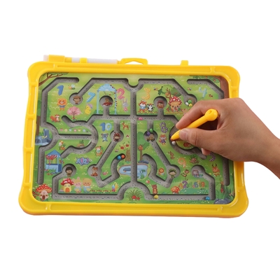 Goede prijs. Montessori Educatieve Dieren Magnetische Puzzle Labyrint Speelgoed Met Rolleperlen online