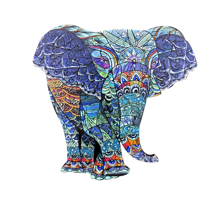 Goede prijs. Dierenvormige kleurrijke vloer Houten olifant Puzzle voor 3-jarigen online