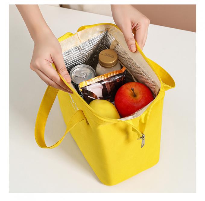 Zoete kleur Isolatie Koeler Tas Thermische Bento Doos Draagtas Met Op maat gemaakte drukwerk 3