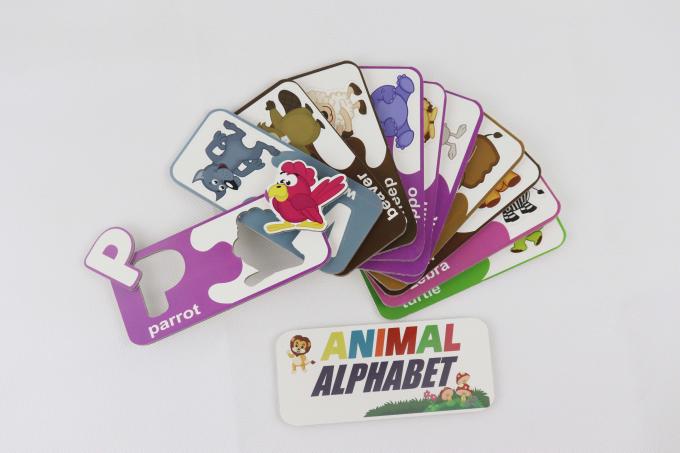 Vernis Grijsplaten Papier Puzzel Animal Alphabet Matching Cards 2