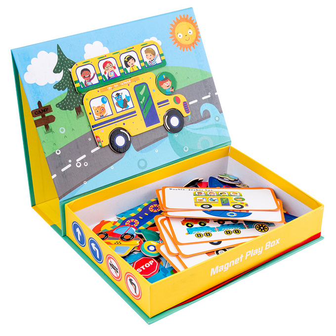 OEM Educational Magnetic Puzzle Box Verkeersthema Voor 2 jarigen Kinderen 2