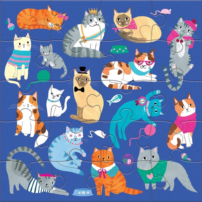Katten Honden Magnetische Puzzle 6.5 x 6.5 " Multicolor 1