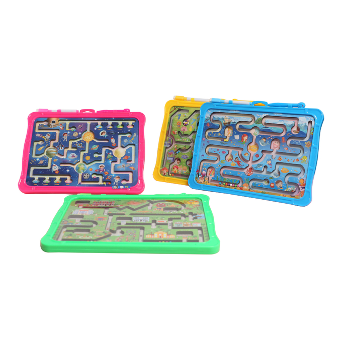 Montessori Educatieve Dieren Magnetische Puzzle Labyrint Speelgoed Met Rolleperlen 1